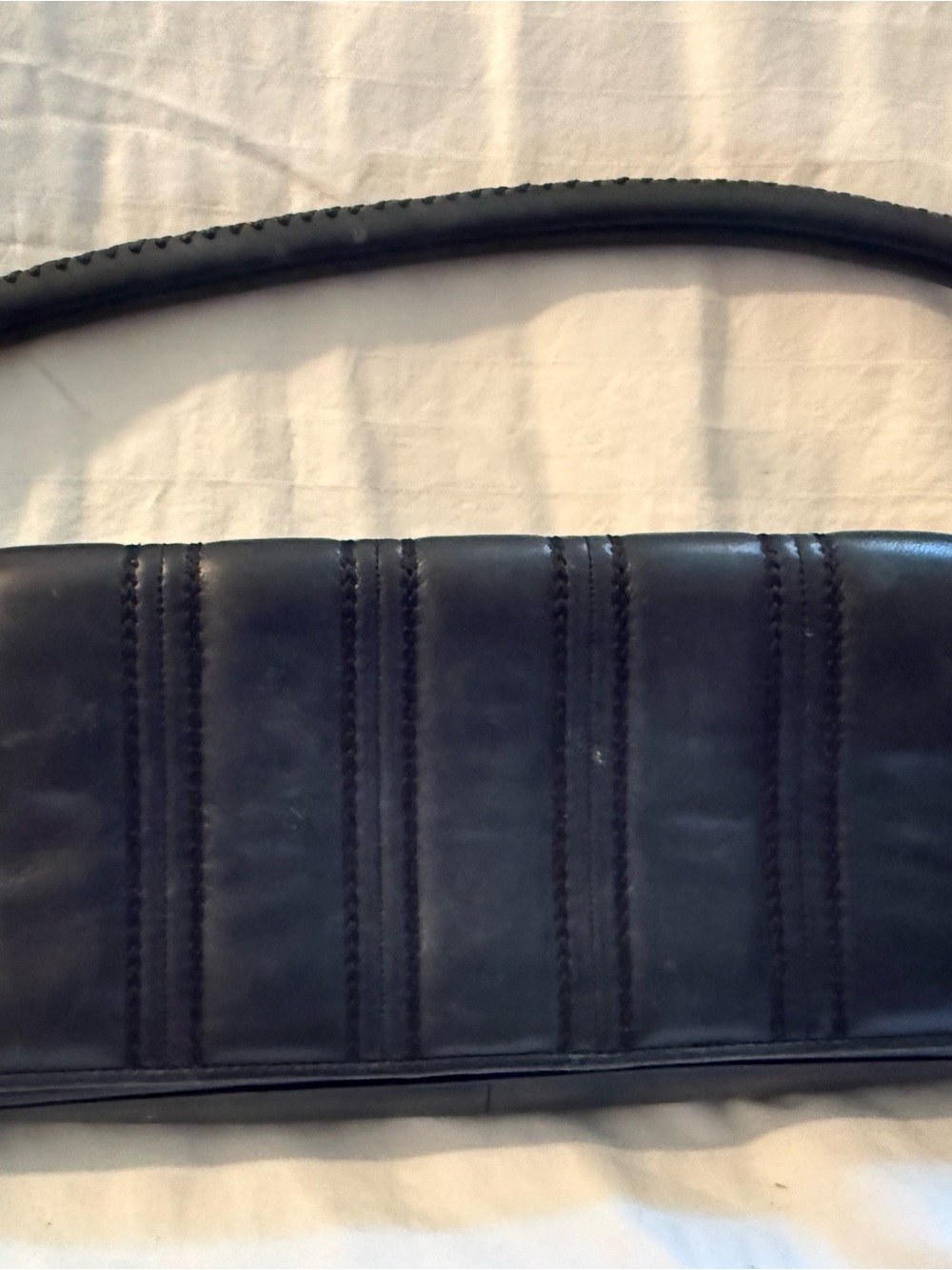 Sleek Black Giorgio Armani Leather Purse